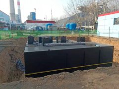 河北唐山万浦电厂200吨生活污水处理设备安装现场
